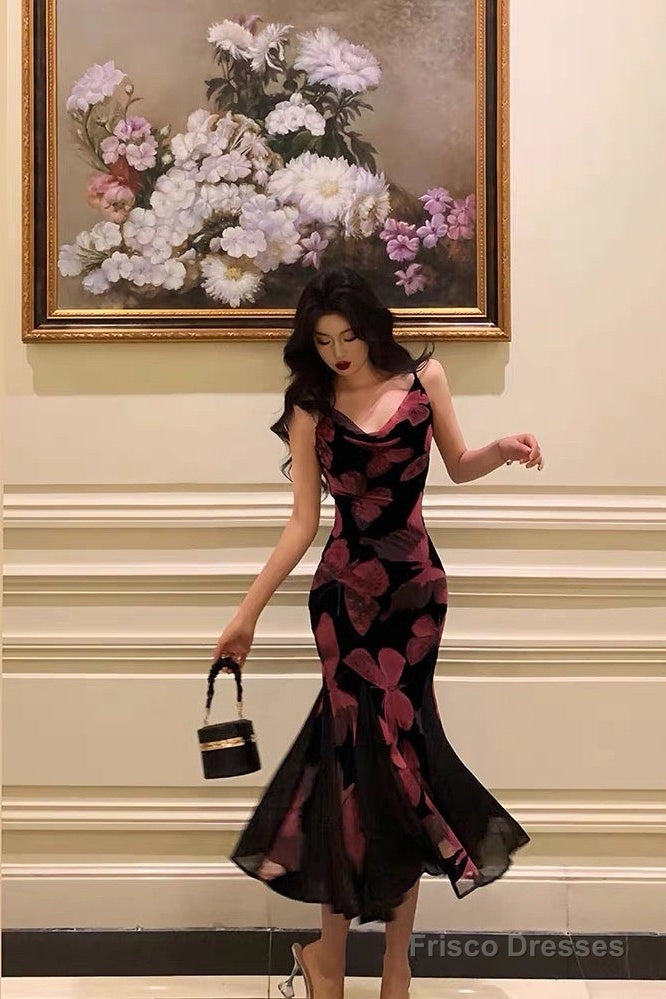 Gorgeous Mermaid Spaghetti Straps Pink Date Night Dress Long Prom Dresses Birthday Outfits