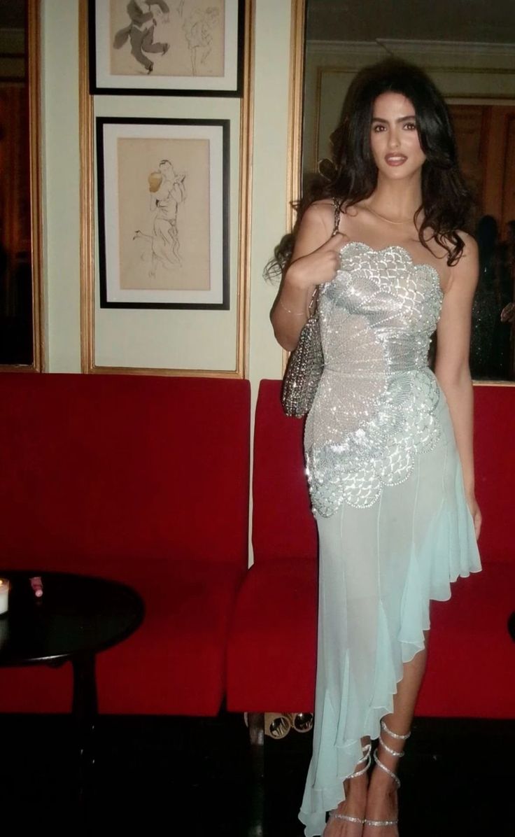 Gorgeous Mermaid Strapless Chiffon Blue Prom Dresses Formal Evening Dress Main image