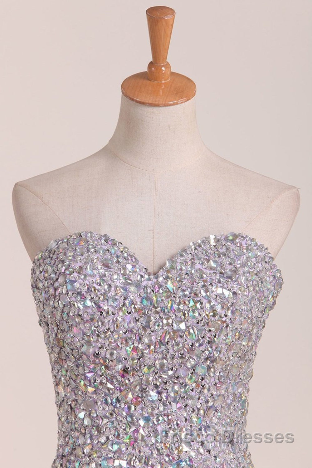 Gorgeous Mermaid Strapless Purple Beaded Long Formal Prom Dresses, Mermaid Purple Beaded Formal Evening Dresses, Purple Ball Gown