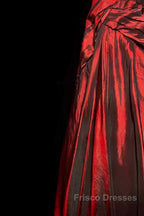 Gorgeous Mermaid Sweetheart Red Taffeta Long Evening Dress Formal Prom Dress