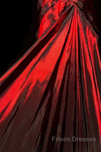 Gorgeous Mermaid Sweetheart Red Taffeta Long Evening Dress Formal Prom Dress