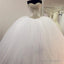 Gorgeous Pearl And Crystal Beaded Organza Ball Gowns Wedding Dresses