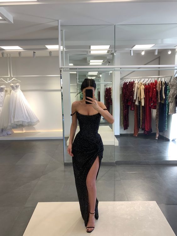 Gorgeous Prom Dresses,Sequin Evening Dresses,Long Formal Gowns,Black Formal Dress Secondary image