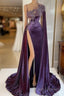Gorgeous Purple Long Formal Prom Dress With Split