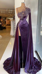 Gorgeous Purple Long Prom Dress With Split