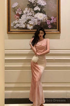 Gorgeous Sheath Spaghetti Straps Sleeveless Pink Date Night Dress Prom Dresses Birthday Outfit