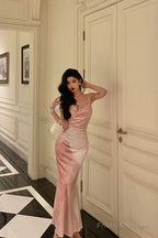 Gorgeous Sheath Spaghetti Straps Sleeveless Pink Date Night Dress Prom Dresses Birthday Outfit