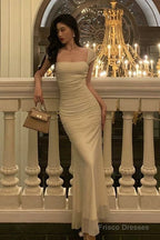 Gorgeous Sheath Square Neckline Ivory Date Night Dress Prom Dresses Party Dress Birthday Outfits