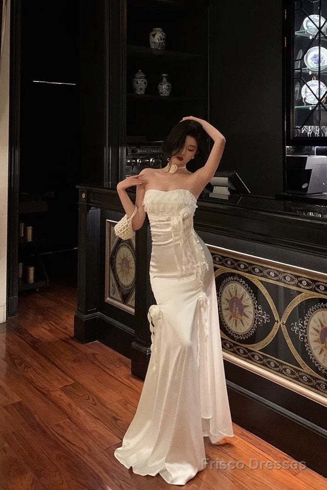 Gorgeous Sheath Sweetheart Chiffon Sleeveless Date Night Dress White Chiffon Prom Dresses Birthday Outfits