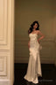Gorgeous Sheath Sweetheart Chiffon Sleeveless Date Night Dress White Chiffon Prom Dresses Birthday Outfits
