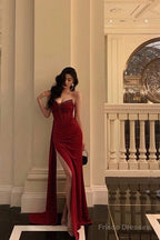 Gorgeous Sheath Sweetheart Red Sleeveless Date Night Dress Prom Dresses Birthday Outfits