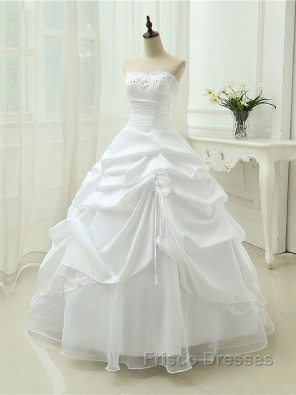 Gorgeous Sweetheart Beaded Ball Gowns Lace-Up Wedding Dress
