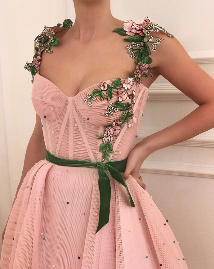 Gorgeous Unique Prom Dresses,A-Line Prom Dress,Tulle Prom Dress