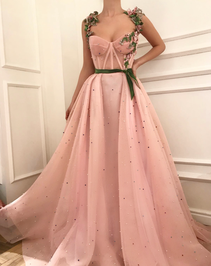 Gorgeous Unique Prom Dresses,A-Line Prom Dress,Tulle Prom Dress Main image