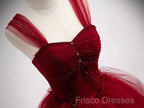 Gorgeous Wine Red Tulle Ball Gown Long Formal Prom Dress Formal Dress, Burgundy Sweet 16 Dress