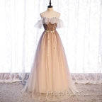 Gradient Tulle with Straps Sweetheart Party Dress, A-line Tulle Evening Dress Formal Prom Dress