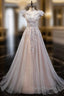 Gray Tulle Off the Shoulder Sequins Beading Formal Prom Dress