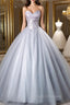 Gray Tulle Sweetheart Beading Quinceanera Dress