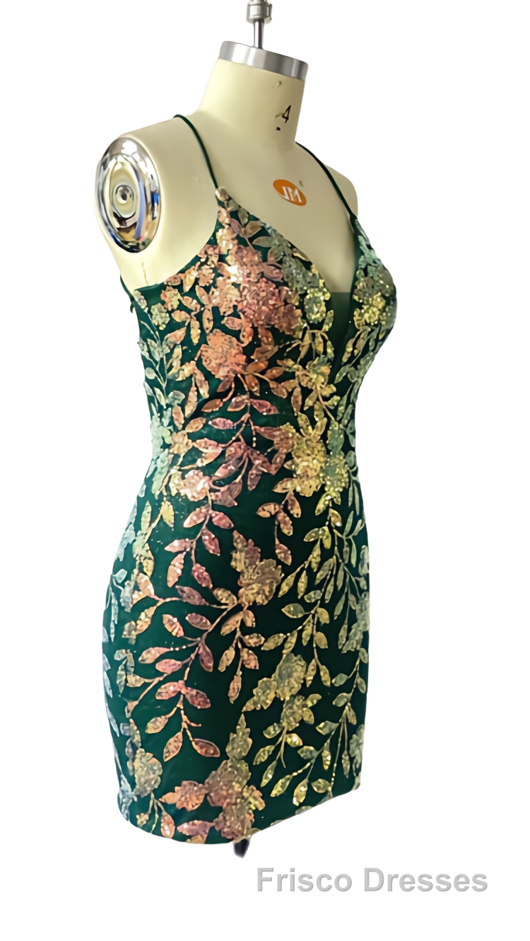 Cute Bodycon V Neck Blue Lace Homecoming Dress