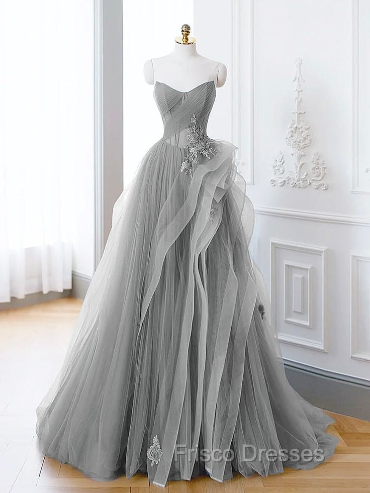 Green A-Line Long Formal Prom Dress, Green Lace Long Evening Dress