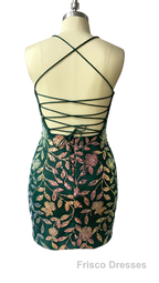 Cute Bodycon V Neck Blue Lace Homecoming Dress