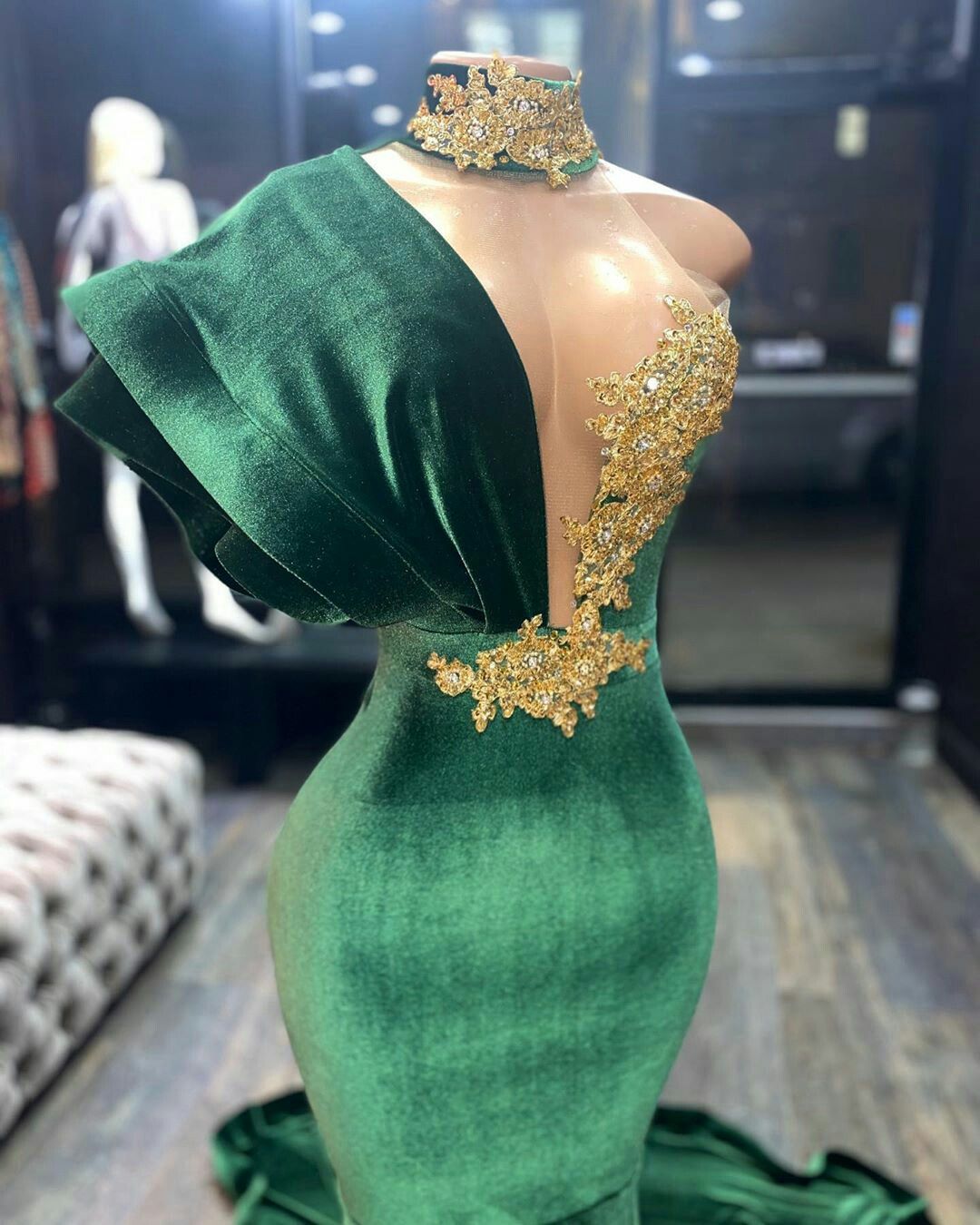 Green Evening Prom Dresses,Long Prom Dress