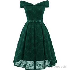 Green Homecoming Dresses Lace Graduation Dresses Sa587
