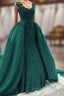 Green Lace Mermaid Formal Prom Dress