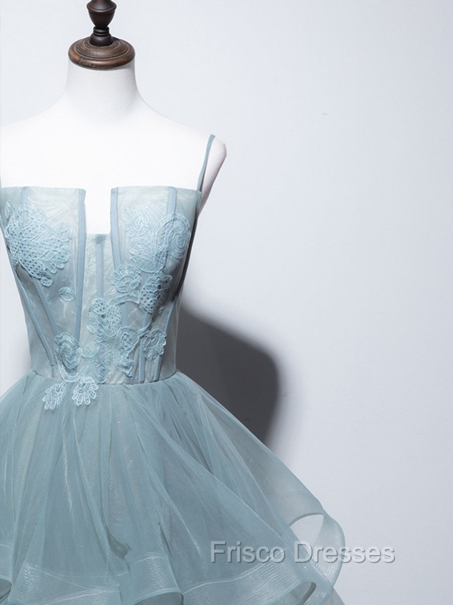 Green Long Formal Prom Dress, Green Formal Graduation Dress With Lace Secondary image