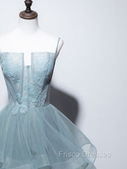 Green Long Formal Prom Dress, Green Formal Graduation Dress With Lace