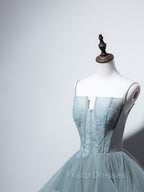 Green Long Formal Prom Dress, Green Formal Graduation Dress With Lace