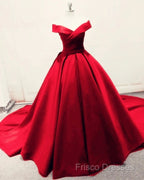 Green Satin Formal Prom Dress Long Off The Shoulder Ball Gowns Quinceanera Dress