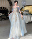 Green Tulle Lace Prom Dress, Long Prom Gown, Green Tulle Lace Formal Dress