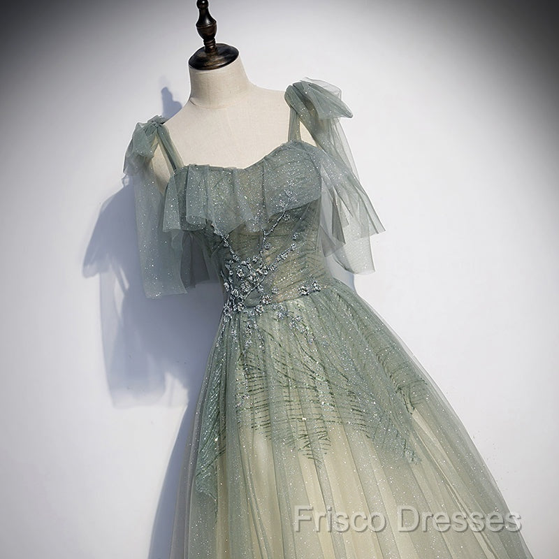 Green Tulle Long Formal Prom Dress Formal Dress Formal Dress