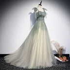 Green Tulle Long Formal Prom Dress Formal Dress Formal Dress