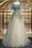 Green Tulle Long Formal Prom Dress Formal Dress Formal Dress