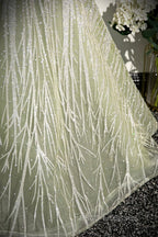 Green Tulle Sequins Long Formal Prom Dress, Beautiful Off The Shoulder Party Dress