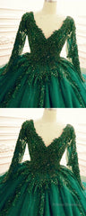 Green Wedding Dresses Ball Gown Prom Dress