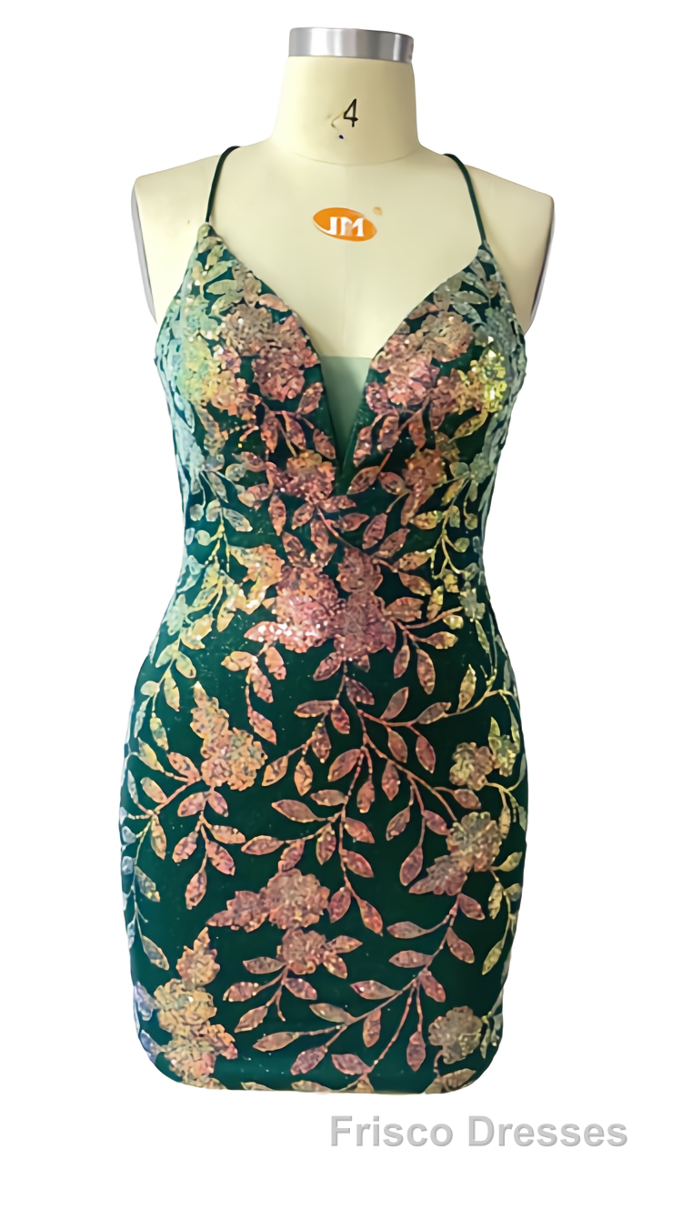 Cute Bodycon V Neck Blue Lace Homecoming Dress