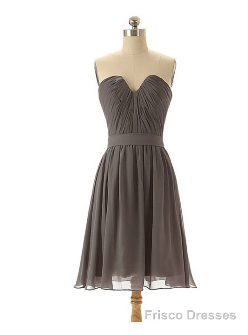 Grey bridesmaid dresses chiffon bridesmaid dresses short bridesmaid dresses Main image