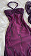 Purple Exquisite Elegant Backless Beaded Long Prom Dress Evening Gown Graduation Dress