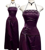Halter Prom Party Dress Long Formal Evening Dress