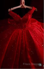 Hot Appliques Ball Gown Dark Green Wedding Dress Sequin Quinceanera Dress