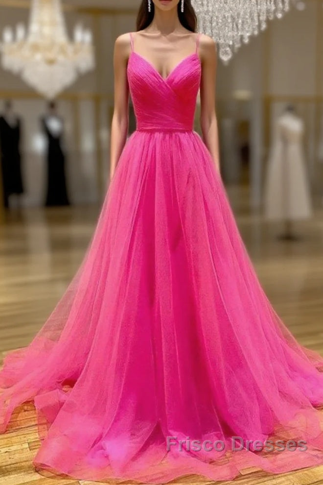 Hot Pink Formal Prom Dress Long Formal Dress, Evening Dress, Dance Dress Main image