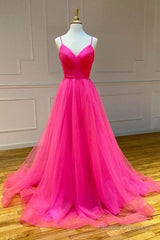 Hot Pink Prom Dresses Long  Formal Dress, Evening Dress, Dance Dresses