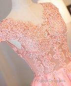 Custom Made V Neck Lace Long Formal Prom Dress, Lace Evening Dress