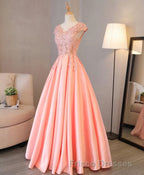 Custom Made V Neck Lace Long Formal Prom Dress, Lace Evening Dress