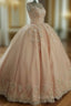 Illusion Neckline Tulle And Satin Ball Gowns Wedding Dress Lace Embroidery