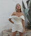 Ivory Off The Shoulder Mini Homecoming Prom Dresses