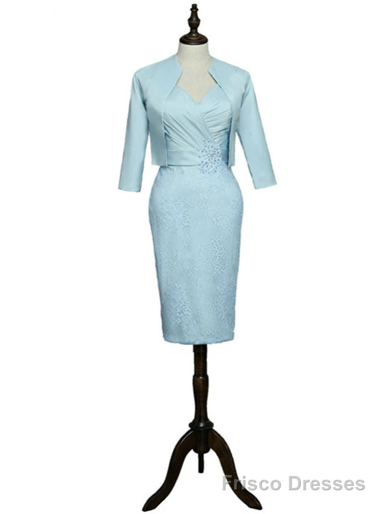 Knee Length With Jacket Blue Sheath Mother Of The Bride Dresses Main image